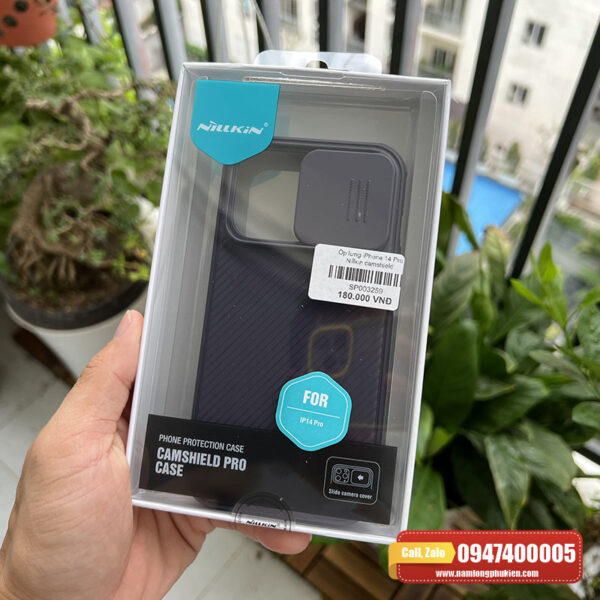 Ốp lưng iPhone 14 Pro Max Nillkin Camshield Pro màu tím - Hình ảnh 4