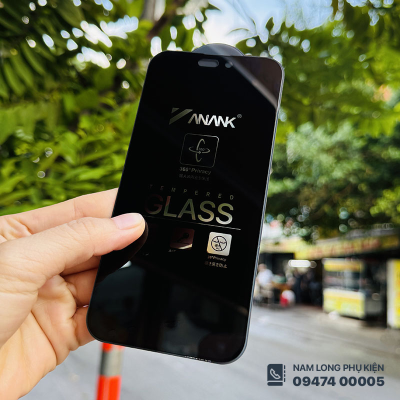 Cường lực ANANK chống nhìn trộm cho iPhone 15 series - Ảnh 5