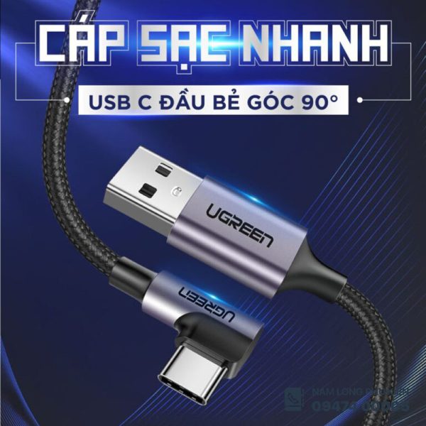 cáp sạc nhanh ugreen 3a