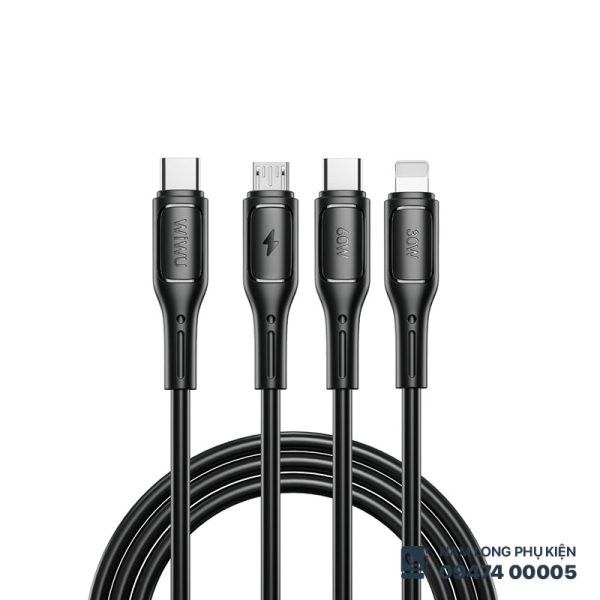 Cáp Type C to 3in1 WiWu Starlink C046E – Giải pháp sạc nhanh, tiện lợi và hiện đại - Hình ảnh 2