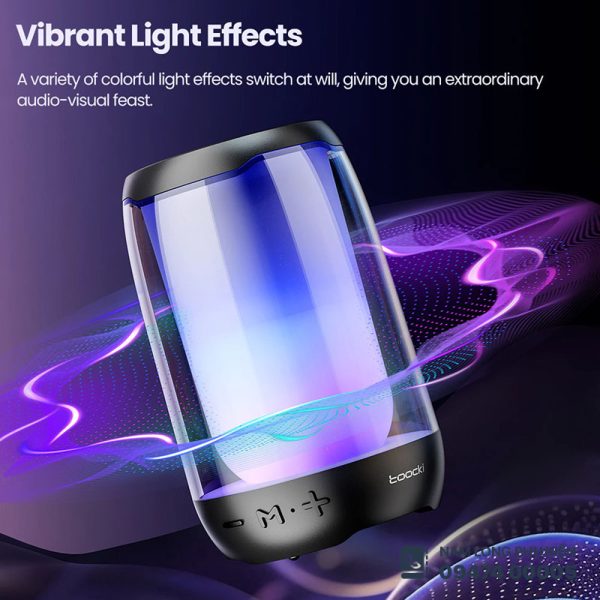 Loa Bluetooth Toocki – Âm thanh nổi sống động, đèn LED đổi màu hiện đại - Hình ảnh 5
