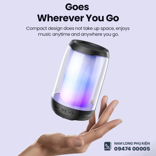 Loa Bluetooth Toocki – Âm thanh nổi sống động, đèn LED đổi màu hiện đại - Hình ảnh 2