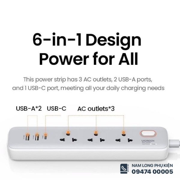 o cam dien ugreen 6 in 1