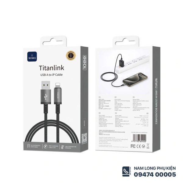 Cáp sạc iPhone WiWU Titanlink C055 – Bền bỉ, nhanh chóng, thời trang - Ảnh 4