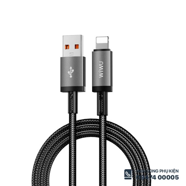 Cáp sạc iPhone WiWU Titanlink C055 – Bền bỉ, nhanh chóng, thời trang
