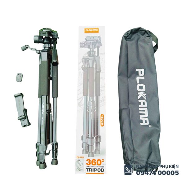 Tripods PK-9950 – Cao 150cm, xoay 360°, siêu chắc chắn cho mọi nhu cầu quay chụp