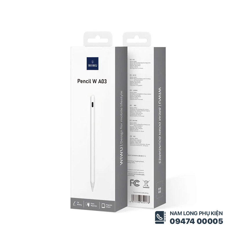 Bút cảm ứng iPad WiWU Pencil W A03 – Viết mượt, chuẩn nét