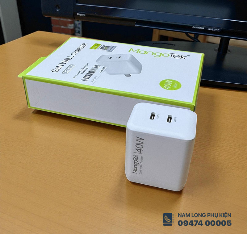 Củ Sạc Nhanh MangoTek GaN 40W – 2 Cổng Type-C | Hỗ trợ PD, siêu nhỏ gọn - Ảnh 3
