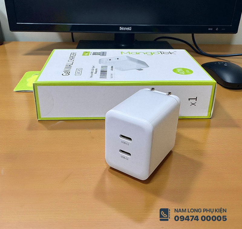 Củ Sạc Nhanh MangoTek GaN 40W – 2 Cổng Type-C | Hỗ trợ PD, siêu nhỏ gọn - Ảnh 4