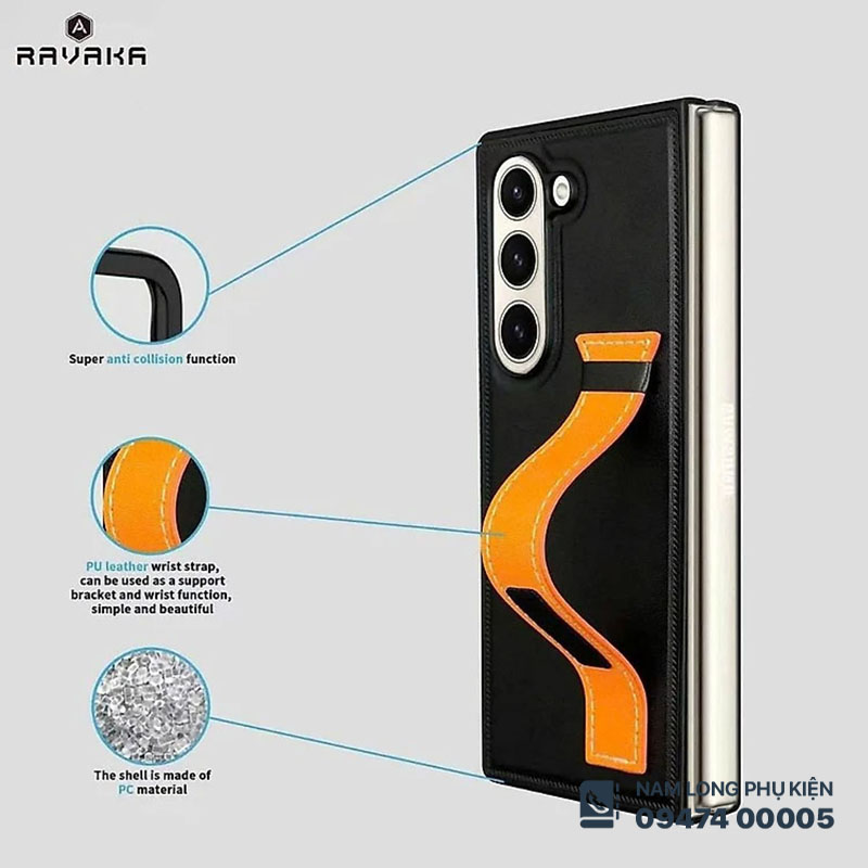 Ốp lưng da Galaxy Z Fold 7 Ravaka cao cấp – Sang trọng & Bền bỉ - Ảnh 3