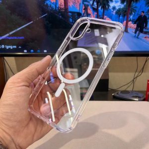 Ốp lưng iPhone 16 Plus trong suốt MagSafe Likgus – Chống ố, bám từ mạnh