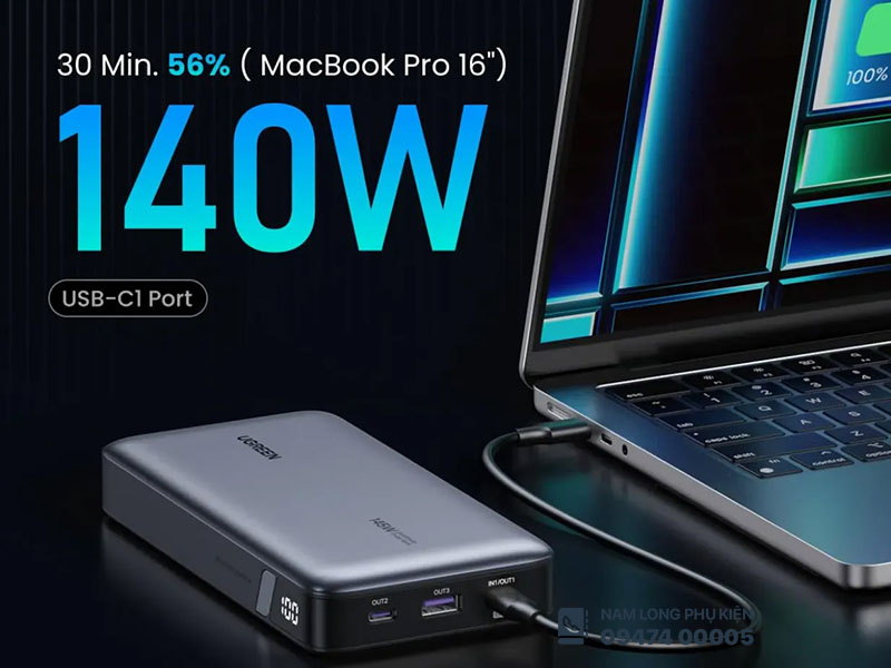 Pin sạc dự phòng Ugreen 145W 25000mAh – Dung lượng lớn, sạc siêu nhanh - Ảnh 5