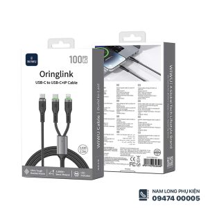 Alternative view of Cáp sạc 100w USB C to USC C + Lightning WiWU Oringlink