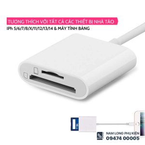 Alternative view of Đầu đọc thẻ SD & TF 2 in 1 cho iPhone/iPad – Truyền dữ liệu nhanh, tiện dụng