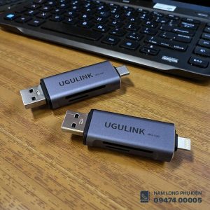 Alternative view of Đầu Đọc Thẻ SD & Micro SD 2in1 USB A & Lightning UGLINK | Dùng Cho iPhone – Quận 2