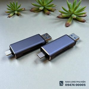 Đầu Đọc Thẻ SD & Micro SD 2in1 USB A & Lightning UGLINK | Dùng Cho iPhone – Quận 2