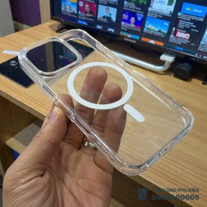 Alternative view of Ốp lưng iPhone 16 Pro trong suốt MagSafe Likgus – Chống ố, bám từ mạnh, bảo vệ tốt