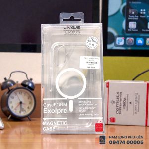 Ốp lưng iPhone 16 trong suốt MagSafe Likgus – Chống ố, bám từ mạnh, bảo vệ tốt