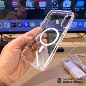 Alternative view of Ốp lưng iPhone 16 trong suốt MagSafe Likgus – Chống ố, bám từ mạnh, bảo vệ tốt