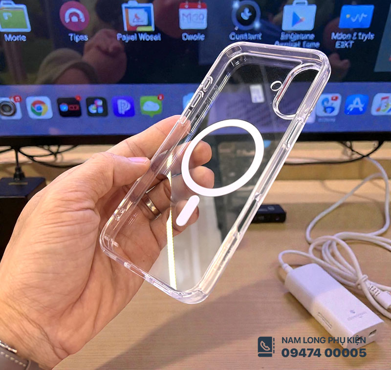 Ốp lưng iPhone 16 trong suốt MagSafe Likgus – Chống ố, bám từ mạnh, bảo vệ tốt - Ảnh 2
