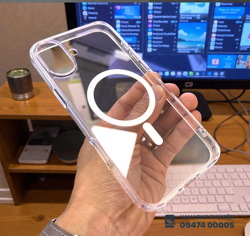 Ốp lưng iPhone 16 trong suốt MagSafe Likgus – Chống ố, bám từ mạnh, bảo vệ tốt - Ảnh 4