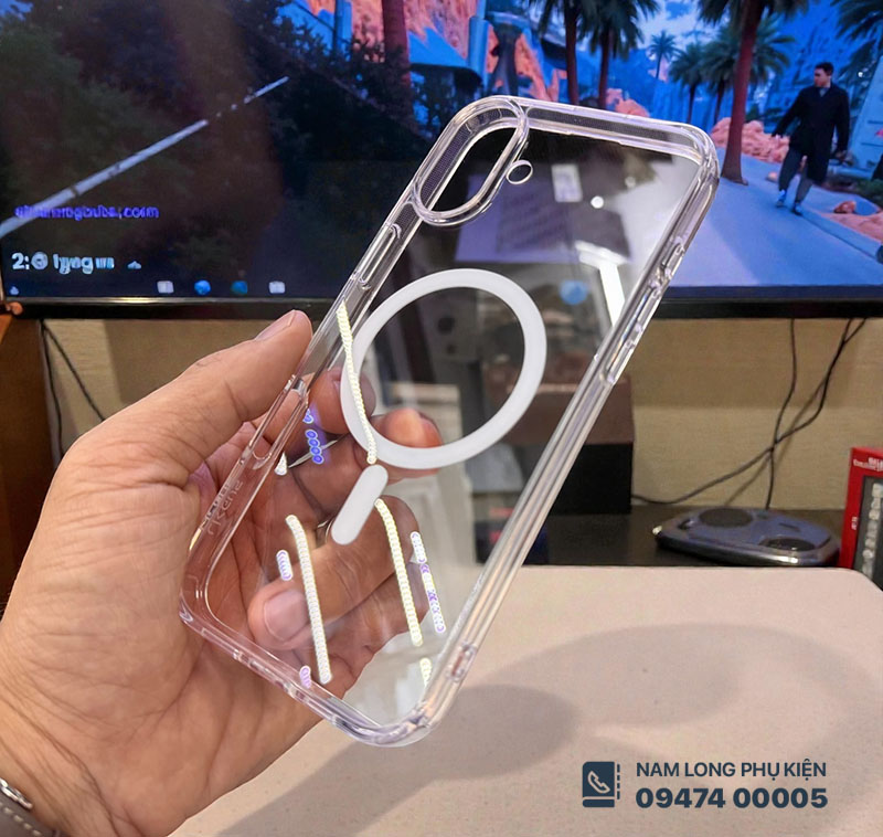 Ốp lưng iPhone 16 trong suốt MagSafe Likgus – Chống ố, bám từ mạnh, bảo vệ tốt - Ảnh 3