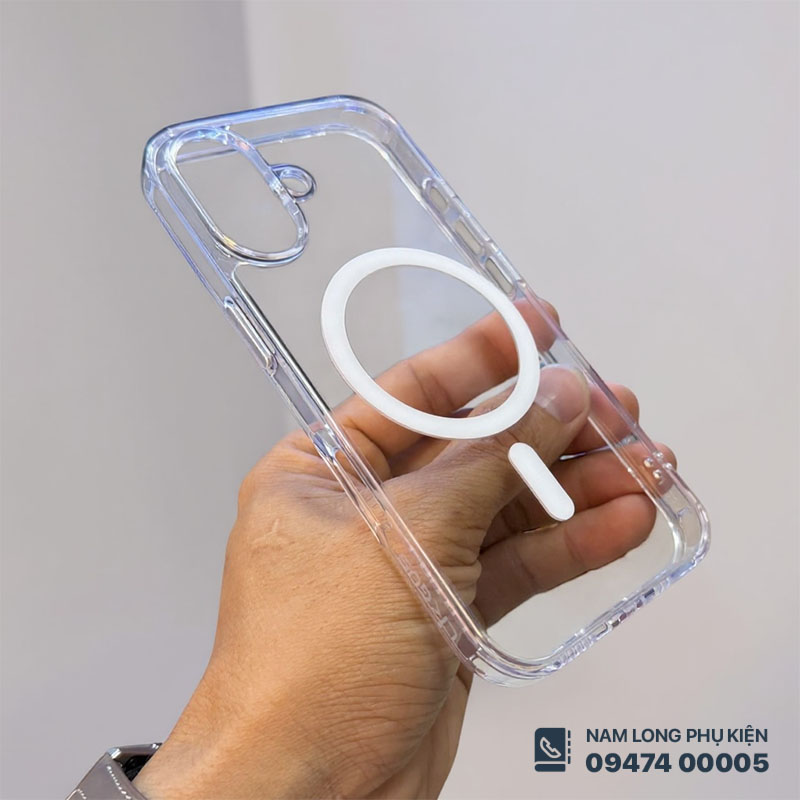 Ốp lưng iPhone 17 trong suốt MagSafe Likgus – Chống ố, bám từ mạnh, bảo vệ tốt - Ảnh 3