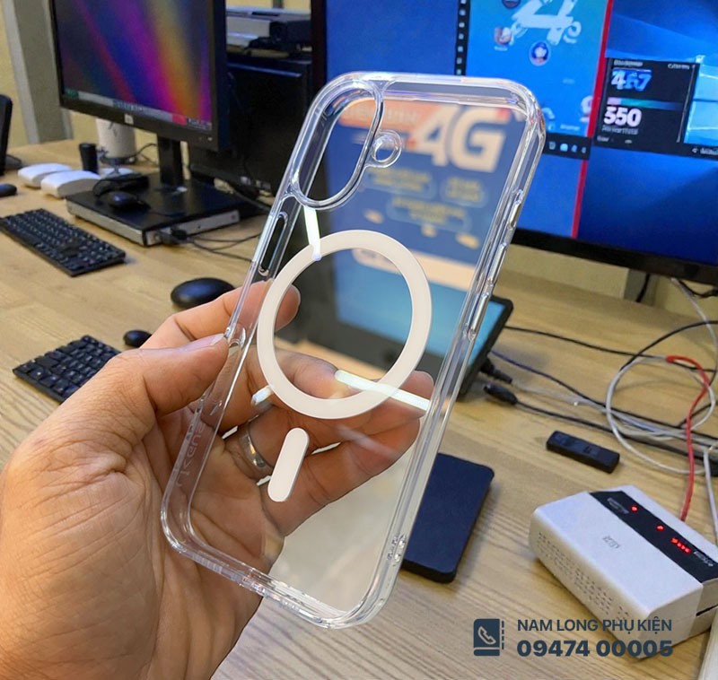 Ốp lưng iPhone 17 trong suốt MagSafe Likgus – Chống ố, bám từ mạnh, bảo vệ tốt - Ảnh 2