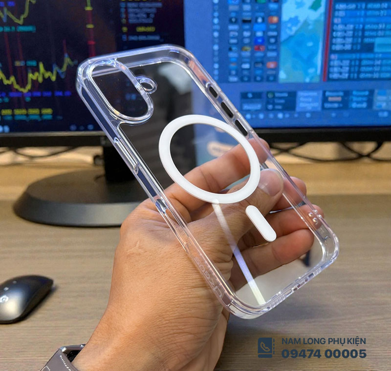 Ốp lưng iPhone 17 trong suốt MagSafe Likgus – Chống ố, bám từ mạnh, bảo vệ tốt - Ảnh 4