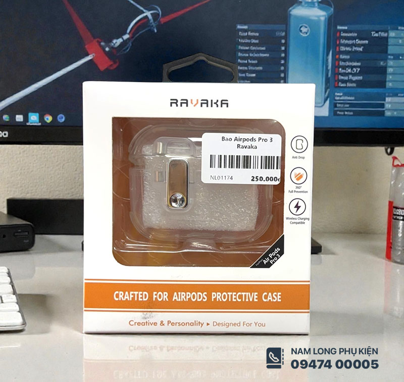 Bao Airpods Pro 3 trong suốt Ravaka Cara - Ảnh 4