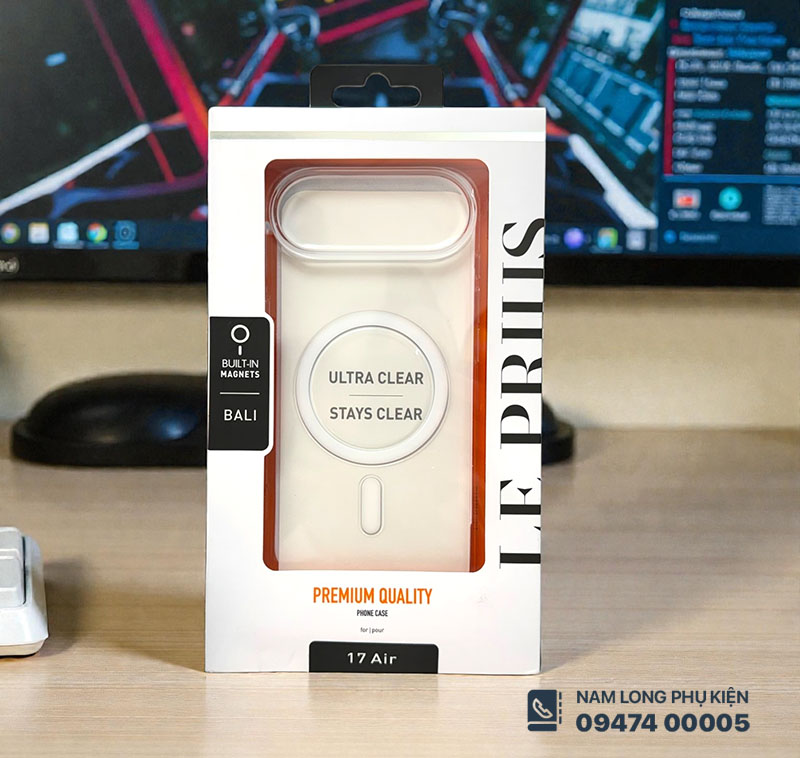 Ốp lưng iPhone Air trong suốt MagSafe Le Prius – Chống ố, bám từ mạnh - Ảnh 2