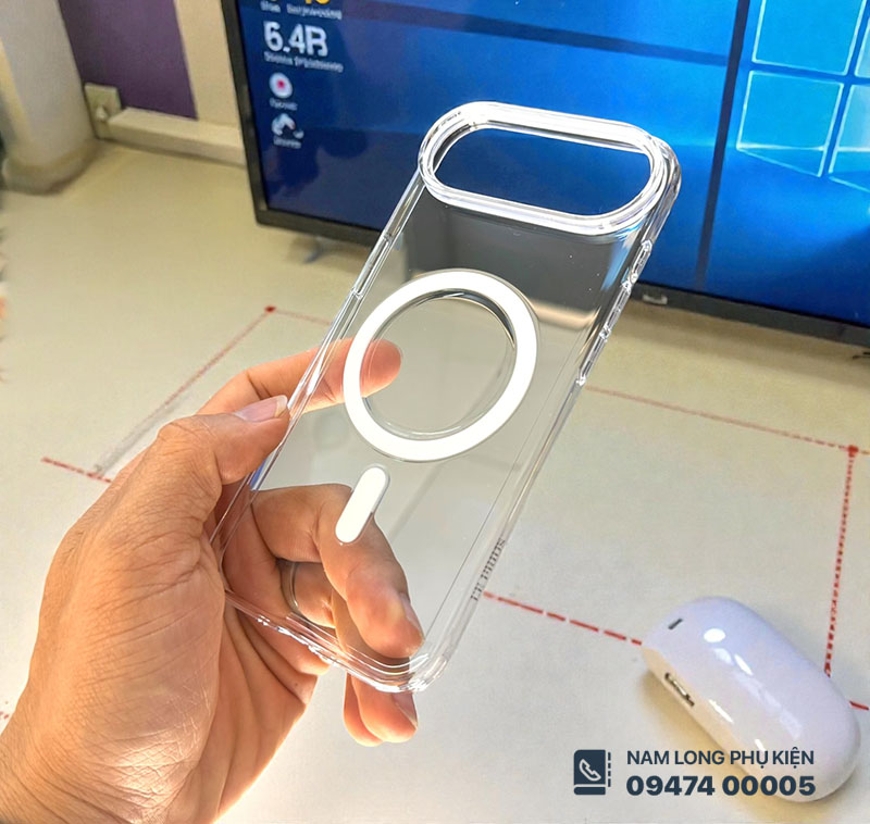 Ốp lưng iPhone Air trong suốt MagSafe Le Prius – Chống ố, bám từ mạnh