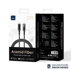 Cáp Type-C to Lightning WiWU Warriors 27W – Sạc nhanh iPhone, bền