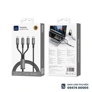Alternative view of Cáp sạc 3in1 66W WiWU Titanlink – Đa năng, sạc nhanh, bền