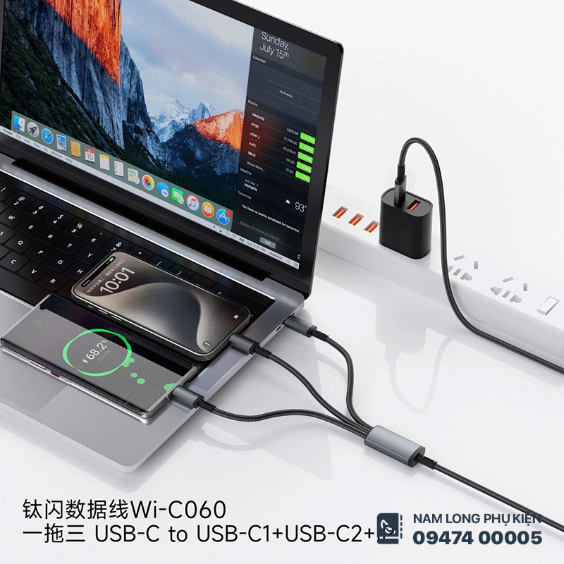 Cáp sạc 3in1 66W WiWU Titanlink – Đa năng, sạc nhanh, bền - Ảnh 3