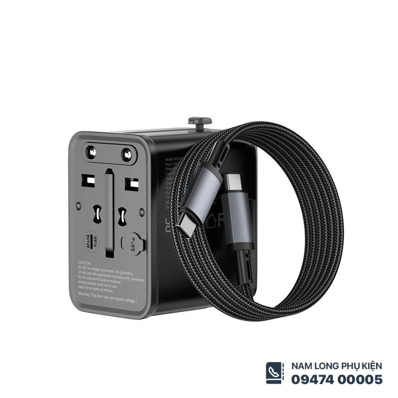 Củ sạc du lịch đa năng 20W kèm cáp WiWU UA013 - Ảnh 3