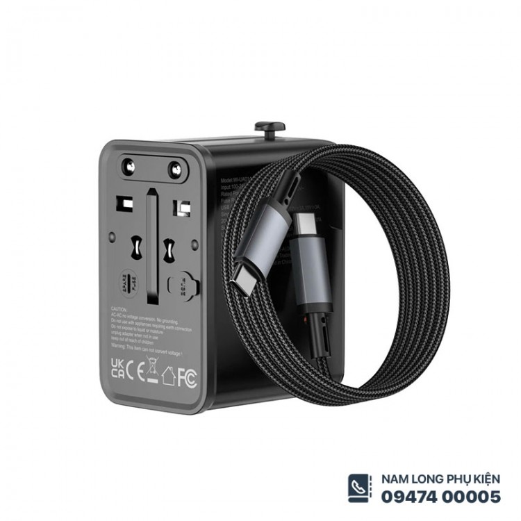 Củ sạc du lịch đa năng 45W kèm cáp WiWU UA014 - Ảnh 2