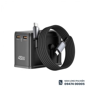 Củ sạc du lịch đa năng 45W kèm cáp WiWU UA014