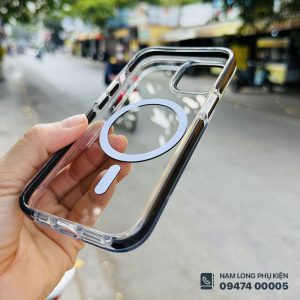 Alternative view of Ốp iPhone 15 Filada camera màu – Trong suốt, MagSafe, chống sốc