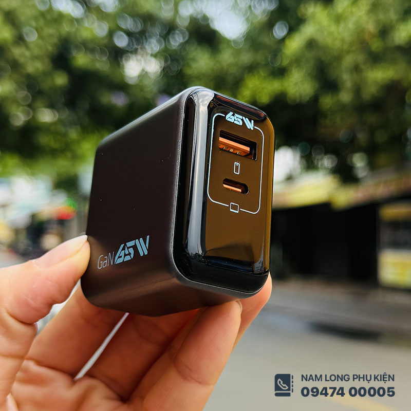 Cốc sạc nhanh 65W GAN ZUZG 1C +1 USB - Ảnh 3